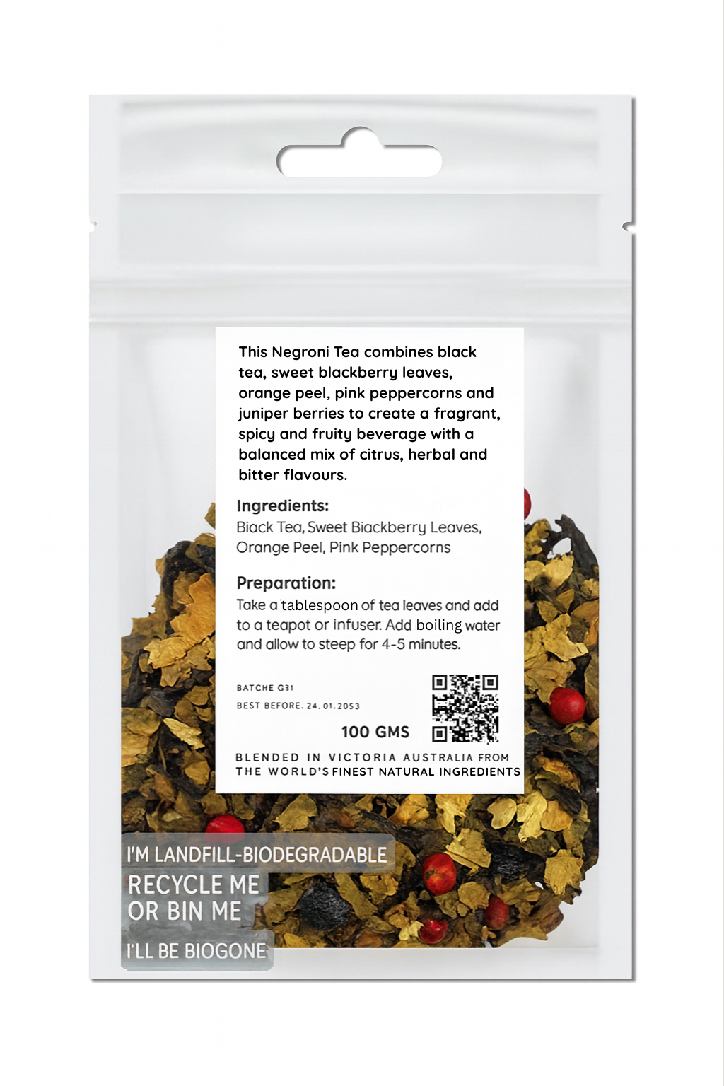 Negroni Tea (non-alcoholic)