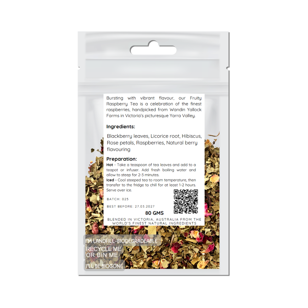 Raspberry tea from Yarra Valley