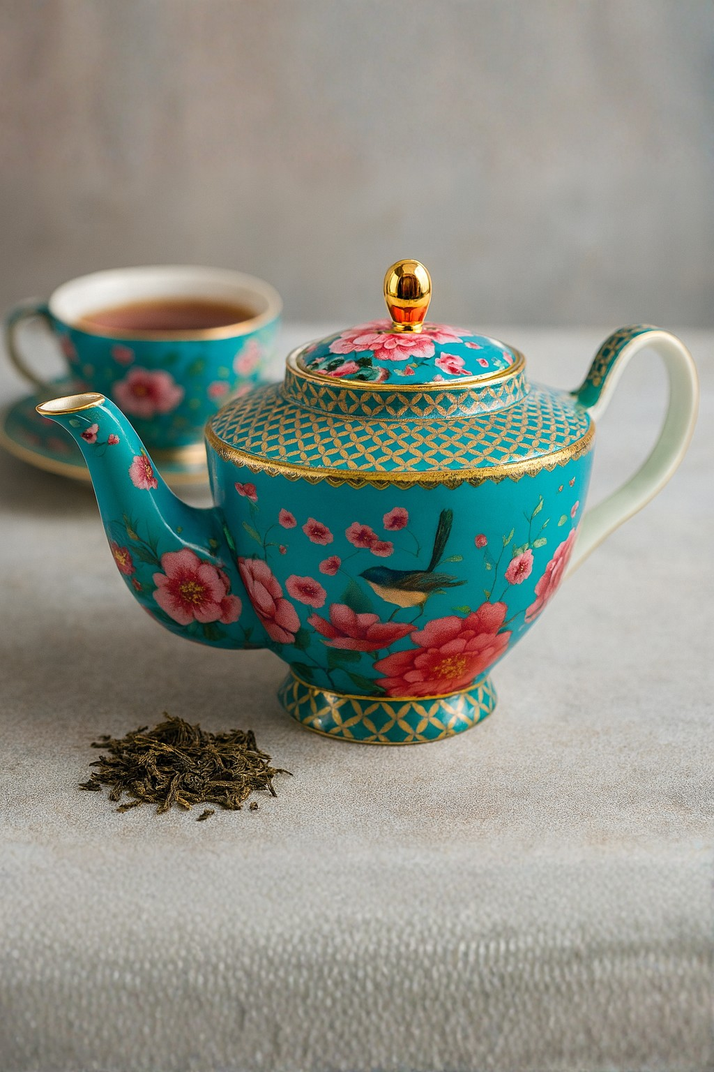 Teas & C's Silk Road Teapot Tea for One with Infuser 500ml in Aqua
