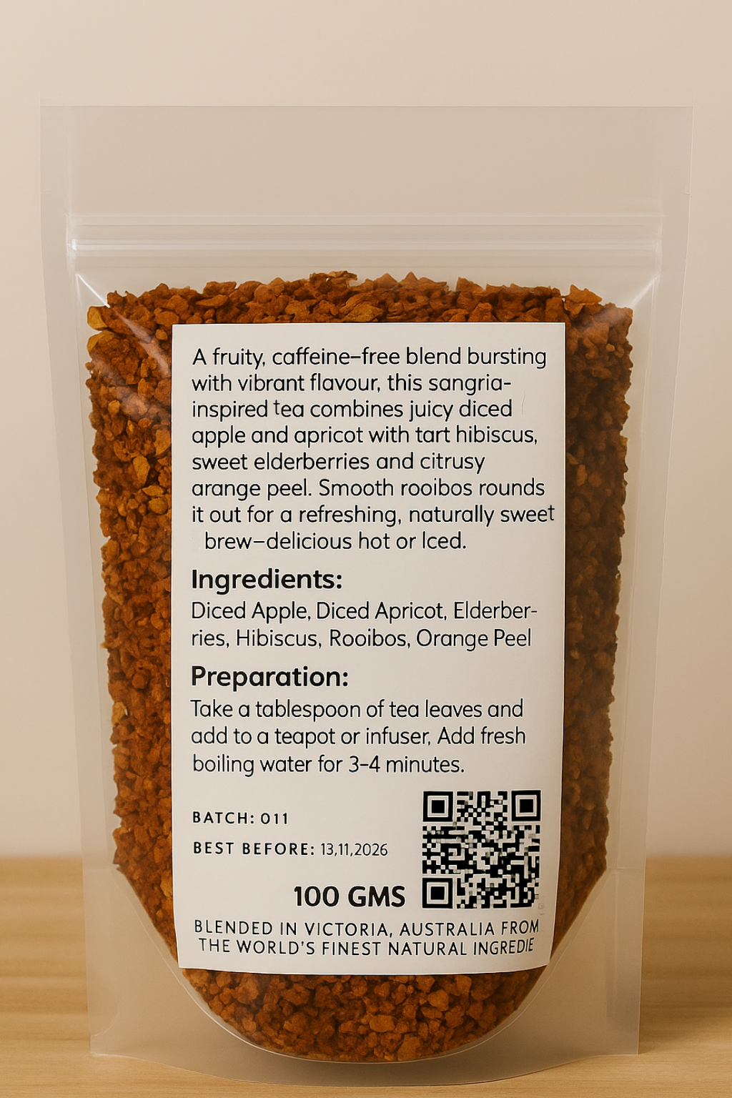 Sangria Iced Tea - Rooibos, Apple, Elderberries & Apricot