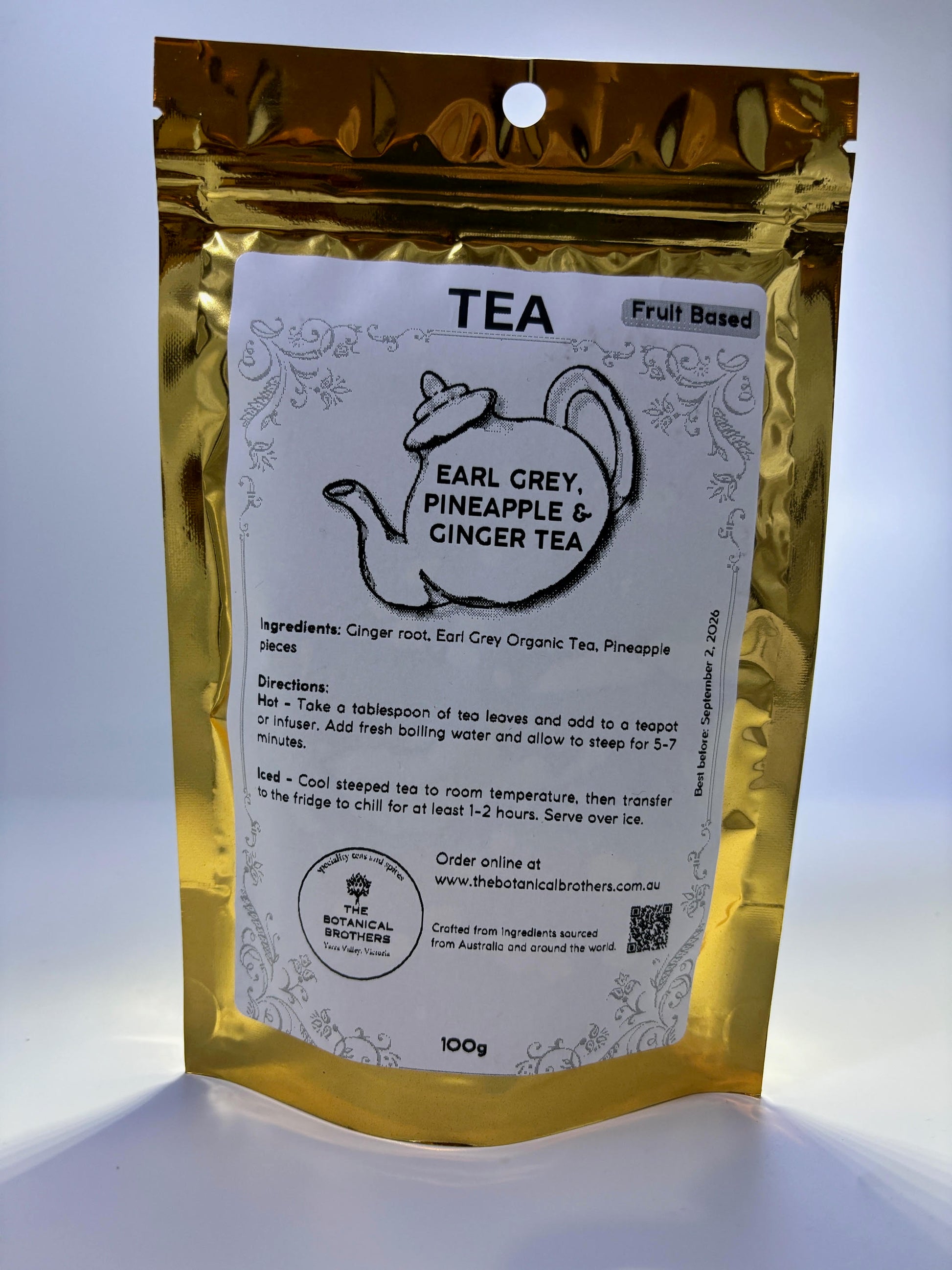 Tropical Iced Tea - Earl Grey, Pineapple and Ginger